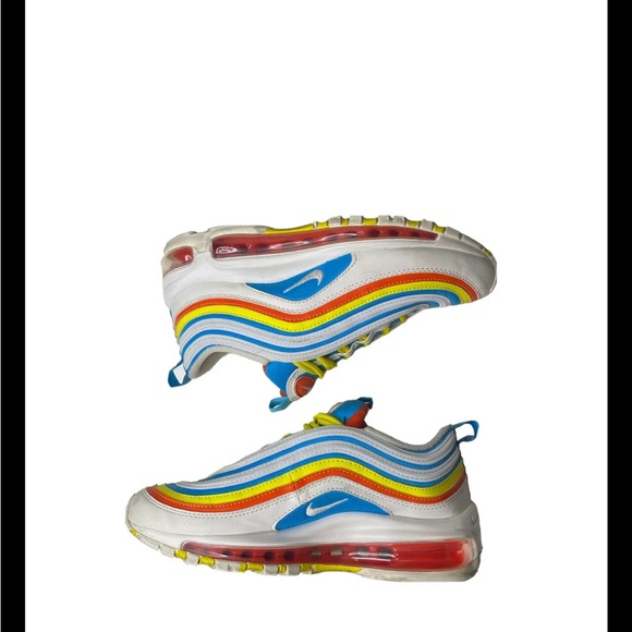 Youth Nike Air max 97 “Summer Pack” Sz 4Y GS White Blue Yellow CK0052-400 WMNS 6 - Picture 10 of 13